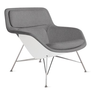 Herman Miller Striad Lounge Low Back Chair, Wire Base in Grey - Herman Miller Authorized Retailer