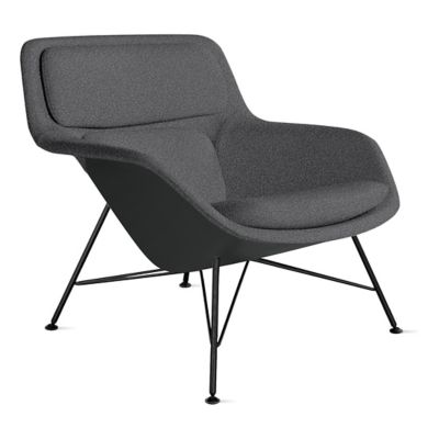 Herman Miller Striad Lounge Low Back Chair, Wire Base in Grey - Herman Miller Authorized Retailer