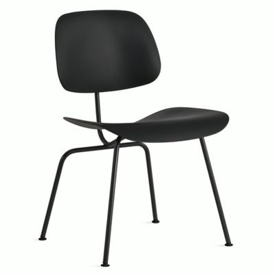 Herman Miller Eames Molded Plastic Dining Chair in Black - Herman Miller Authorized Retailer