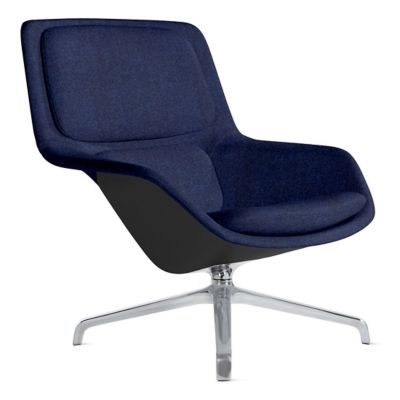 Herman Miller Striad Lounge Chair, 4 Star Swivel in Blue - Herman Miller Authorized Retailer