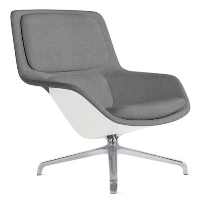 Herman Miller Striad Lounge Chair, 4 Star Swivel in Grey - Herman Miller Authorized Retailer