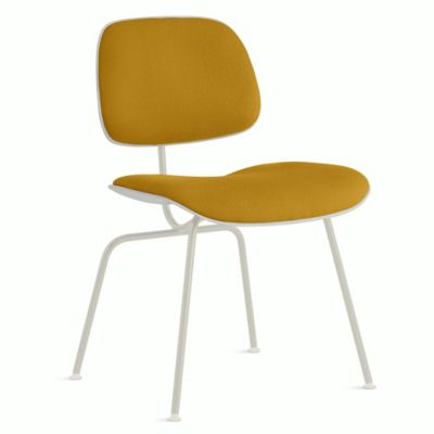 Herman Miller Eames Upholstered Molded Plastic Dining Chair in Orange - Herman Miller Authorized Retailer