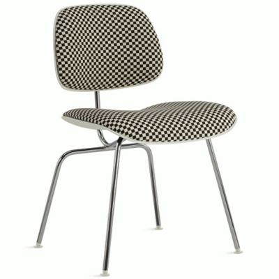 Herman Miller Eames Upholstered Molded Plastic Dining Chair in Black - Herman Miller Authorized Retailer