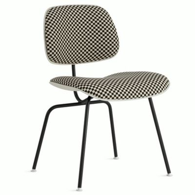 Herman Miller Eames Upholstered Molded Plastic Dining Chair in Black - Herman Miller Authorized Retailer