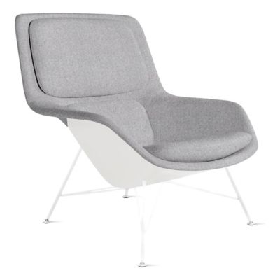 Herman Miller Striad Lounge Mid Back Chair, Wire Base in Grey - Herman Miller Authorized Retailer