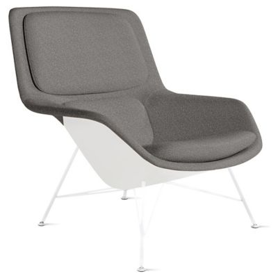 Herman Miller Striad Lounge Mid Back Chair, Wire Base in Grey - Herman Miller Authorized Retailer