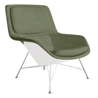 Herman Miller Striad Lounge Mid Back Chair, Wire Base in Green - Herman Miller Authorized Retailer