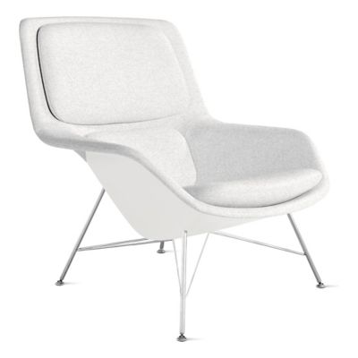 Herman Miller Striad Lounge Mid Back Chair, Wire Base in Grey - Herman Miller Authorized Retailer