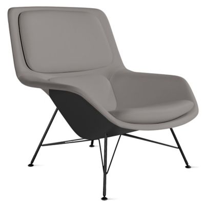 Herman Miller Striad Lounge Mid Back Chair, Wire Base in Grey - Herman Miller Authorized Retailer