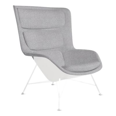 Herman Miller Striad Lounge High Back Chair, Wire Base in Grey - Herman Miller Authorized Retailer