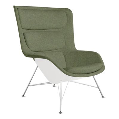 Herman Miller Striad Lounge High Back Chair, Wire Base in Green - Herman Miller Authorized Retailer