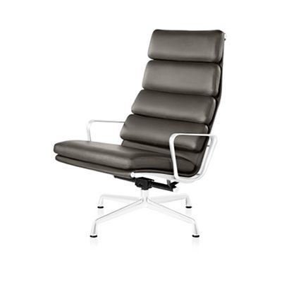 Herman Miller Eames Soft Pad Lounge Chair - Color: Grey - EA42291TI77 - Herman Miller Authorized Retailer