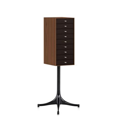 Herman Miller Nelson 9-Drawer Miniature Chest with Base - Color: Brown - NC559RTLBK - Herman Miller Authorized Retailer