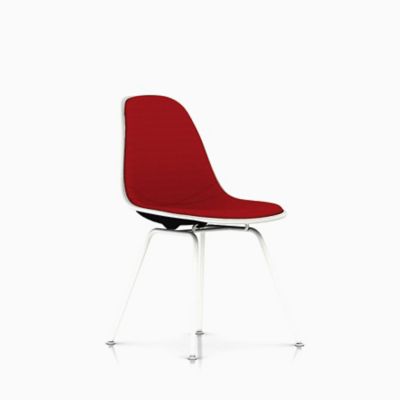Herman Miller Eames Molded Plastic Side Chair with 4-Leg Base, Upholstered - DSX.U91ZAZF14A43E8 - Herman Miller Authorized Retailer