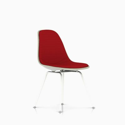 Herman Miller Eames Molded Plastic Side Chair with 4-Leg Base, Upholstered - DSX.U91ZF11114A43E8 - Herman Miller Authorized Retailer