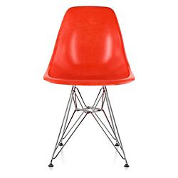 Eames Molded Fiberglass Side Chair with Wire Base