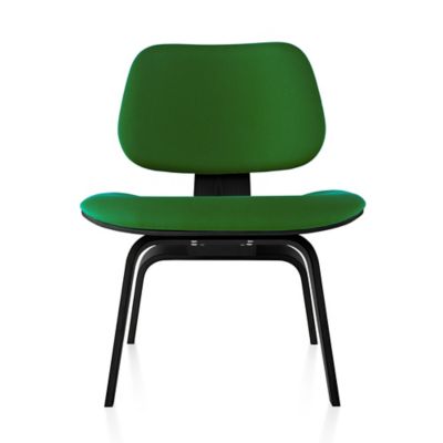 Herman Miller Eames Molded Plywood Lounge Chair with Wood Legs, Upholstered - Color: Green - LCW.UEN14A38 - Herman Miller Authorized Retailer