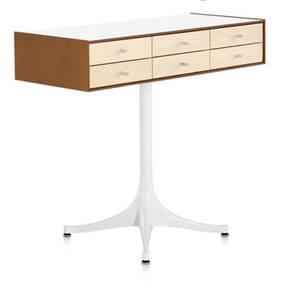 Herman Miller Nelson 6-Drawer Miniature Chest with Base - Color: White - NC556UR98L98 - Herman Miller Authorized Retailer