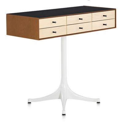 Herman Miller Nelson 6-Drawer Miniature Chest with Base - Color: White - NC556URBKBK98 - Herman Miller Authorized Retailer