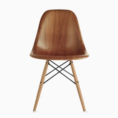 Herman Miller Eames Molded Wood Side Chair With Wire Base