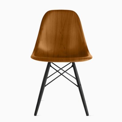Herman Miller Eames Molded Wood Side Chair with Dowel-Leg Base - Color: Brown - DWSW.BKEN9NE9 - Herman Miller Authorized Retailer