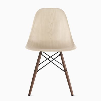 Herman Miller Eames Molded Wood Side Chair with Dowel-Leg Base - Color: White - DWSW.BKOUA2E9 - Herman Miller Authorized Retailer
