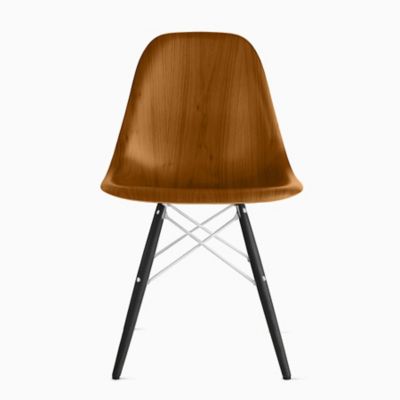 Herman Miller Eames Molded Wood Side Chair with Dowel-Leg Base - Color: Brown - DWSW.91EN9NE8 - Herman Miller Authorized Retailer