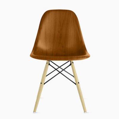 Herman Miller Eames Molded Wood Side Chair with Dowel-Leg Base - Color: Brown - DWSW.BKA29NE8 - Herman Miller Authorized Retailer