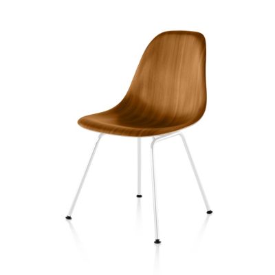 Herman Miller Eames Molded Wood Side Chair with 4-Leg Base - Color: Brown - DWSX.919NE9 - Herman Miller Authorized Retailer