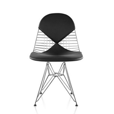 Eames Wire Chair with Leather Seat/Back