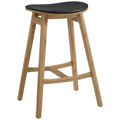 Skol Stool with Leather Seat, Set of 2
