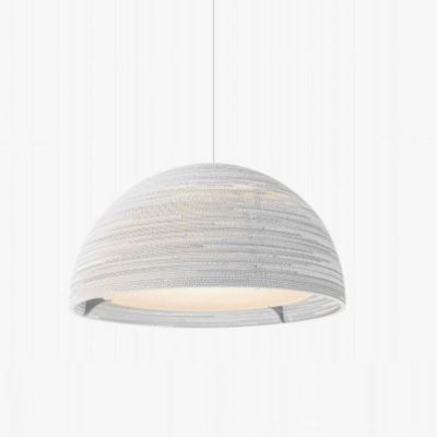 Graypants Scraplights Dome Pendant Light - Color: White - Size: 3 light - G