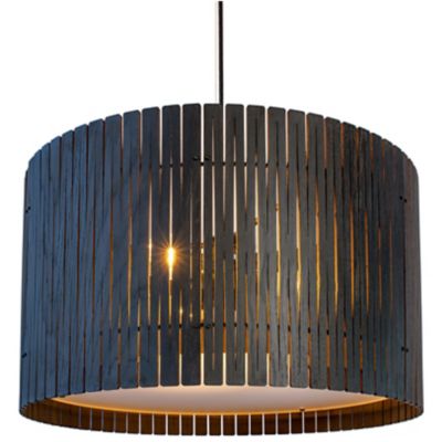 Graypants Kerflights Drum Pendant Light - Color: Black - Size: 22 - GP-5