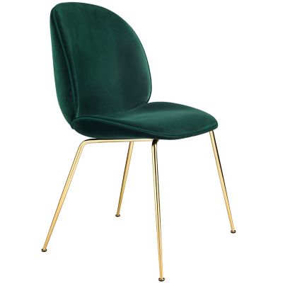 Beetle Upholstered Dining Chair Steel Base
