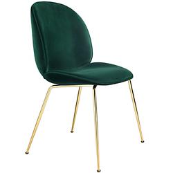 Beetle Upholstered Dining Chair Steel Base