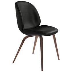 Beetle Upholstered Dining Chair Wood Base