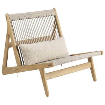 GUBI Mr01 Initial Lounge Chair with Cushion in Beige