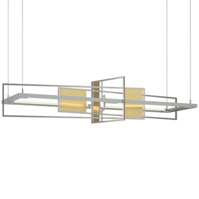 Hubbardton Forge Summer LED Linear Chandelier Light - Color: Brass - 139754