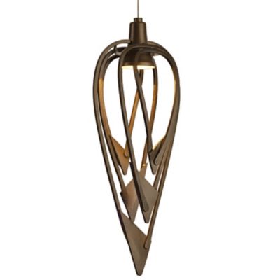 Hubbardton Forge Amulet Mini Pendant Light - Color: Silver - Size: 1 light 