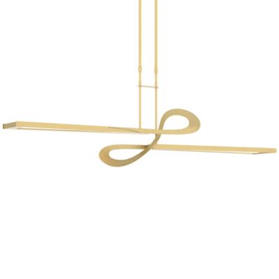 Hubbardton Forge Switchback LED Linear Chandelier Light - Color: Polished -