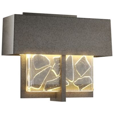 Hubbardton Forge Shard Small LED Outdoor Wall Sconce - Color: Grey - Size: 