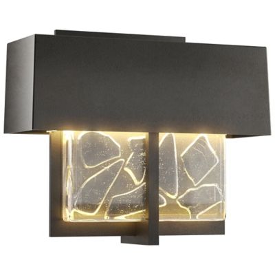 Hubbardton Forge Shard Small LED Outdoor Wall Sconce - Color: Black - Size: