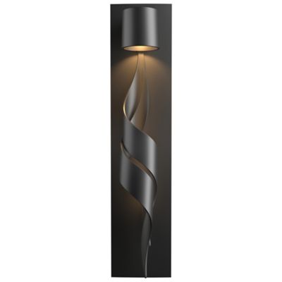 Hubbardton Forge Flux Coastal Outdoor Wall Sconce - Color: Black - Size: 1 