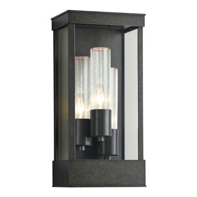 Hubbardton Forge Portico Coastal Outdoor Wall Sconce - Color: Black - Size: