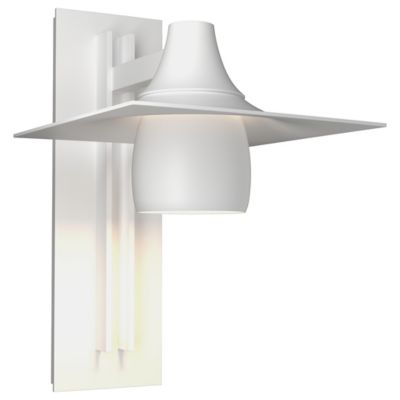 Hubbardton Forge Hood Coastal Outdoor Tall Dark Sky Wall Sconce - Color: Wh