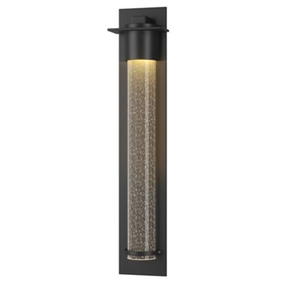 Hubbardton Forge Airis Coastal Outdoor Wall Sconce - Color: Black - Size: L