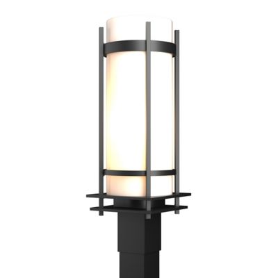 Hubbardton Forge Banded Coastal Outdoor Post Light - Color: Black - Size: 1