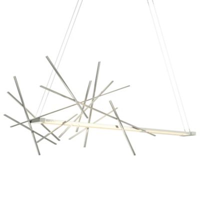 Hubbardton Forge Cascade LED Linear Chandelier - Color: Silver - Size: 1 li