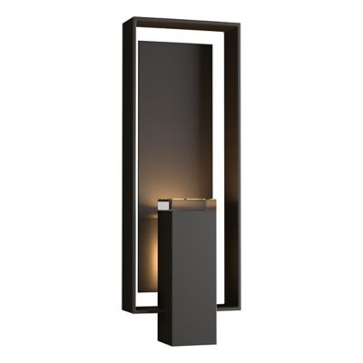 Hubbardton Forge Shadow Box Outdoor Wall Sconce - Color: Oil Rubbed - Size: