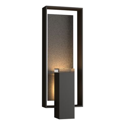 Hubbardton Forge Shadow Box Outdoor Wall Sconce - Color: Polished - Size: L